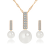 Jewelry Set Necklace Earrings Simple Pearl Pendant