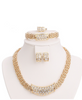 Fine Wedding Gold Plated Crystal Necklace Set