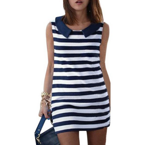 Fashion Women Striped Pencil Dress