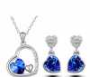 Crystal Double Heart Jewelry Set