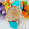 Women Numerals Faux Leather Band Analog Quartz