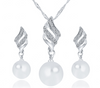 Jewelry Sets Crystal Gold Silver Plated Big Simulated Pearl