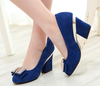 High-heeled Square Heel Woman OL Shoes Round Toe