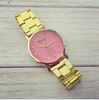 Full Steel Casual Quartz Couple Wristwatches Clock