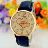 Women Numerals Faux Leather Band Analog Quartz