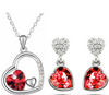 Crystal Double Heart Jewelry Set