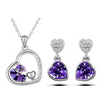 Crystal Double Heart Jewelry Set